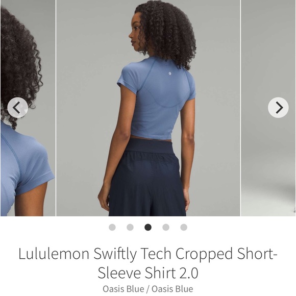 Lululemon Swiftly Tech Cropped Short-Sleeve Shirt 2.0
Oasis Blue NWT size 6 - Picture 1 of 4